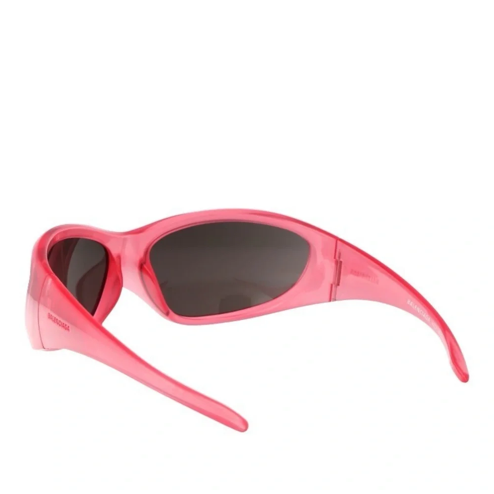 NEW BALENCIAGA OVAL SUNGLASSES BALENCIAGA BB0252S 002 PINK GREY EYEWEAR